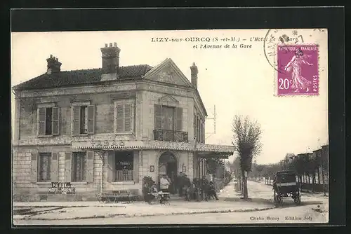 AK Lizy-sur-Ourcq, L`Hôtel de la Gare et l`Avenue de la Gare