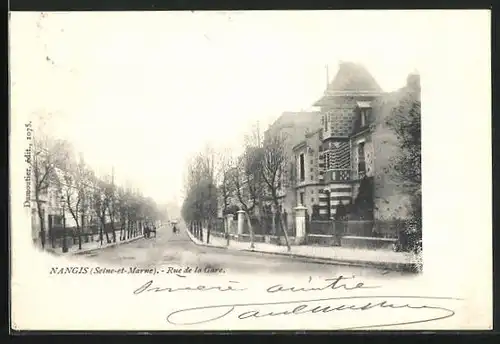 AK Nangis, Rue de la Gare