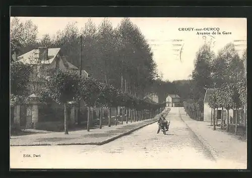 AK Crouy-sur-Ourcq, Avenue de la Gare