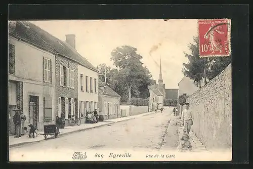 AK Egreville, Rue de la Gare