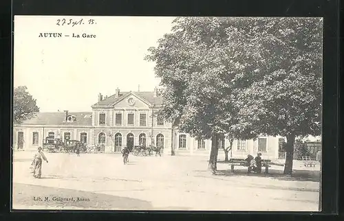 AK Autun, La Gare, Bahnhof