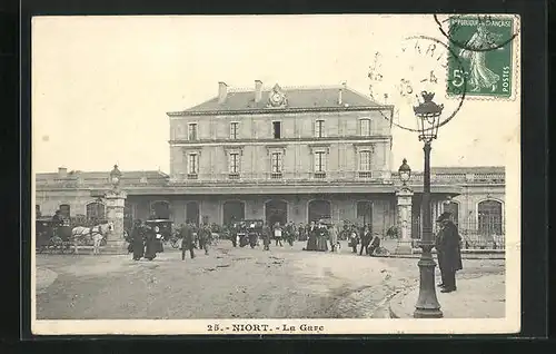 AK Niort, La Gare, Bahnhof