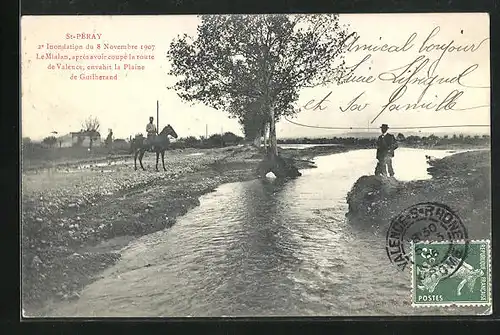 AK St-Péray, 2e Inondation du 8 Novembre 1907, Hochwasser