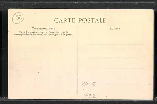 AK Puteaux, Crue de la Seine 1910 - La Porte du Bois, Hochwasser