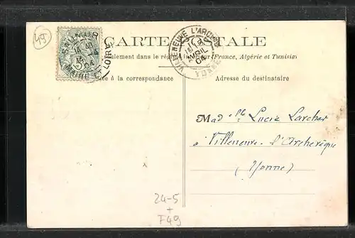 AK Saumur, Inondations 1904 - Place du Port-Cigogne, Hochwasser