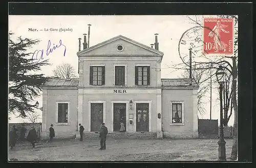 AK Mer, La Gare, Ansicht vom Bahnhof