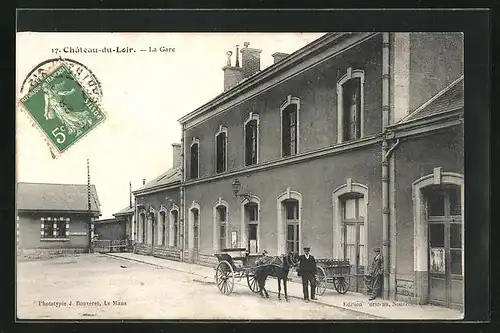 AK Chateau-du-Loir, La Gare, Ansicht vom Bahnhof