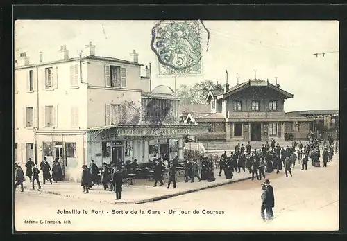 AK Joinville, Sortie de la Gare, Bahnhof