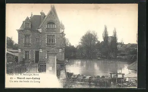 AK Moret-sur-Loing, Un coin des bords du Loing