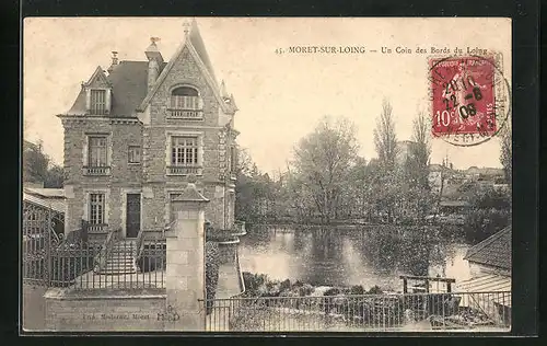 AK Moret-sur-Loing, Un Coin des Bords du Loing