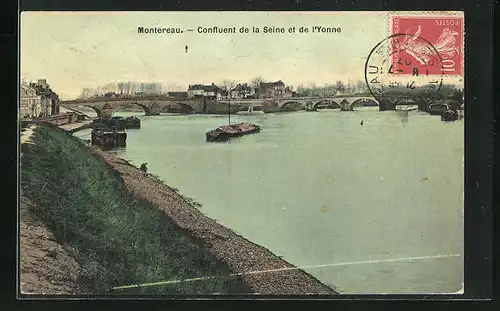 AK Montereau, Confluent de la Seine et de l`Yonne