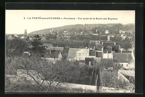 AK La Ferté-sous-Jouarre, Panorama, Vue prise de la Route des Bondous