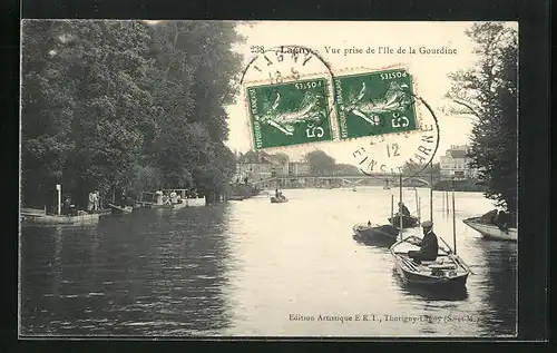 AK Lagny, Vue prise de l`Ile de la Gourdine