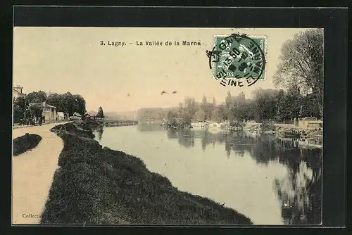 AK Lagny, La Vallée de la Marne