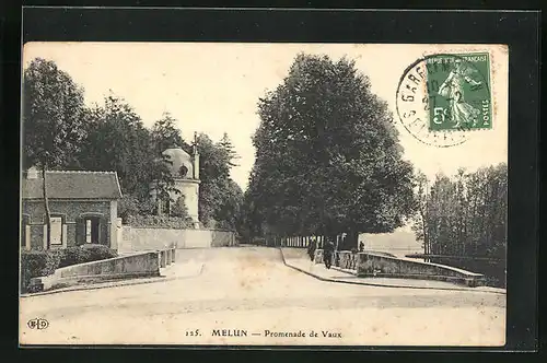 AK Melun, Promenade de Vaux