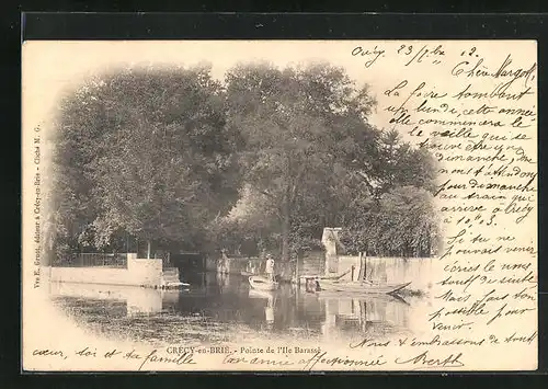 AK Crécy-en-Brie, Pointe de l`Ile Barassé