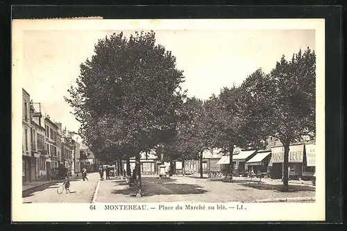 AK Montereau, Place du Marché au blé