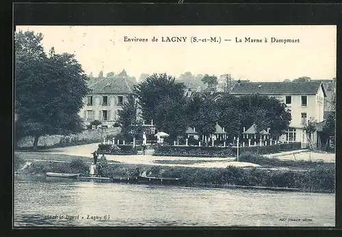 AK Lagny, La Marne á Dampmart