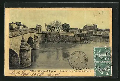 AK Montereau-Faut-Yonne, Confluent de la Seine et de l'Yonne