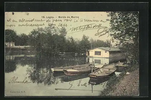 AK Lagny, Bords de Marne