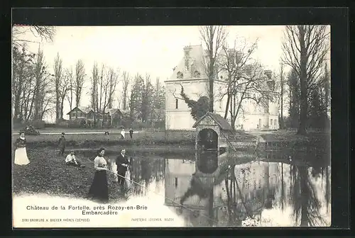 AK Rozoy-en-Brie, Chateau de la Fortelle, Embarcadère