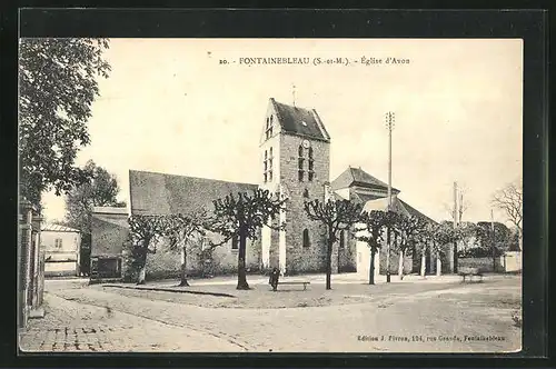 AK Fontainebleau, Église d`Avon
