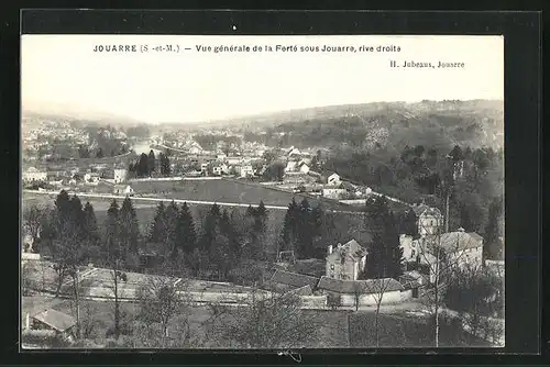 AK Jouarre, Vue générale de la Ferté sous Jouarre, rive droite
