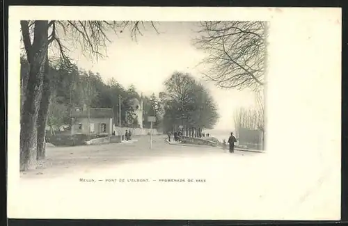 AK Melun, Pont de l`Almont, Promenade de Vaux