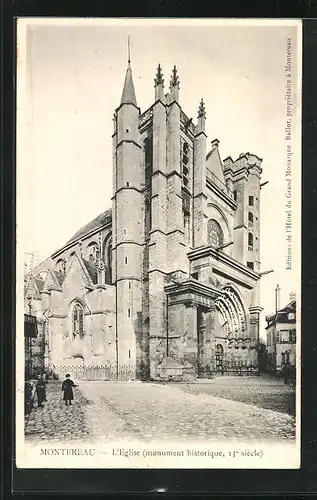 AK Montereau, L`Église (monument historique, 13e siècle)