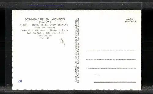 AK Donnemarie-en-Montois, Hotel de la Croix Blanche
