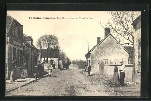 AK Fontaine-Fourches, Route de Trainel à Bray