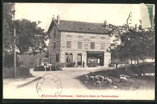 AK Faremoutiers, Cafe de la Gare