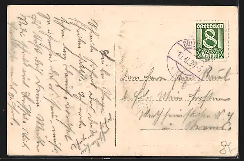 AK Maikäferpaar mit rotem Schirm, Pfingstgruss