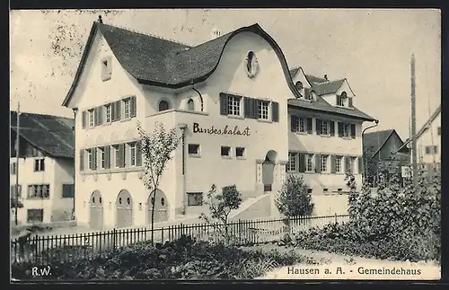 AK Hausen am Albis, Gemeindehaus, Einweihungsfeier am 20. Oktober 1912