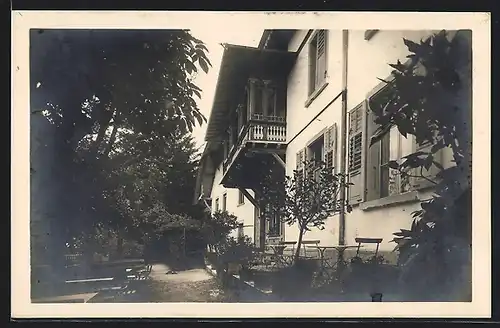 AK Oftringen, Gasthof Bad Lauterbach, Gartenansicht