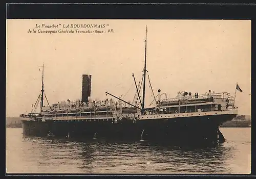 AK Le Paquebot La Bourdonnais de la Compagnie Generale Transatlantique
