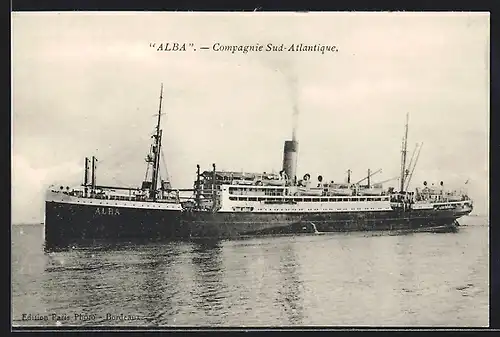 AK Passagierschiff Alba, Companie Sud-Atlantique