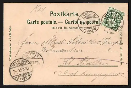 AK Salondampfer Helvetia auf dem Zürichsee