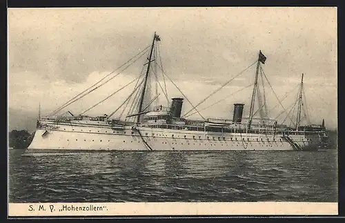 AK SMY Hohenzollern bei ruhiger See