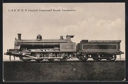 AK L. & N. W. R. 8 Coupled Compound Goods Locomotive, englische Eisenbahn