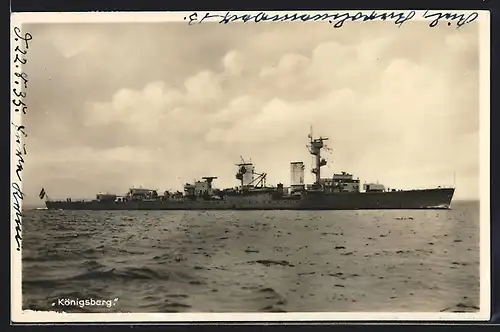 AK Kriegsschiff Königsberg der Kriegsmarine