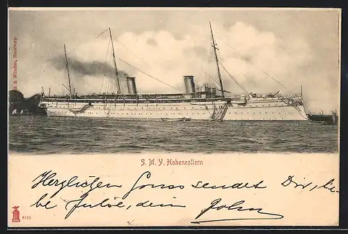 AK S. M. Y. Hohenzollern im Wasser