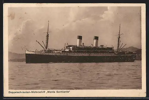 AK Doppelschrauben-Motorschiff Monte Sarmiento der Hamburg-Süd