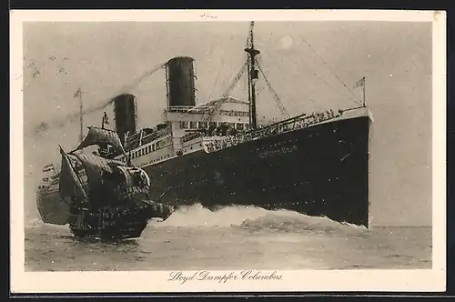 AK Bremen, Passagierschiff D. Columbus, Norddeutscher Lloyd