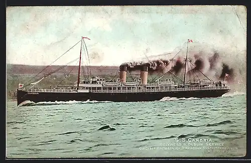 AK S. S. Cambria, Holyhead & Dublin Service