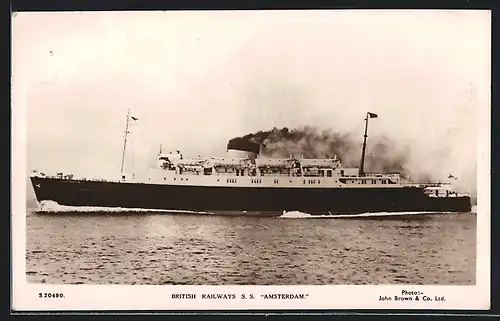 AK British Railways S. S. Amsterdam, Passagierschiff