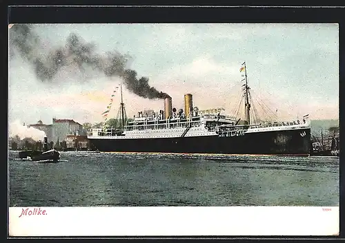 AK Passagierschiff Moltke im Hafen