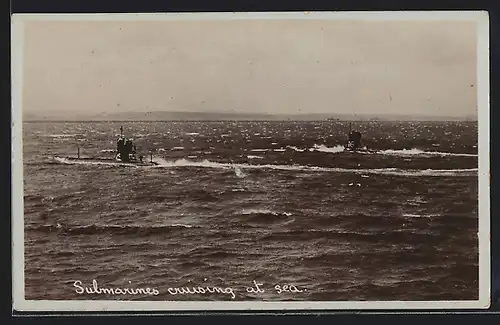 AK Submarines cruising at sea