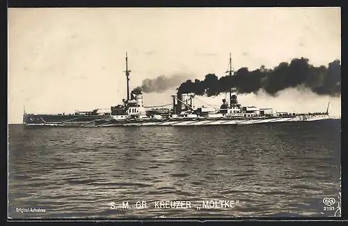 AK Kriegsschiff S.M. Gr. Kreuzer Moltke