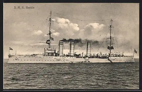 AK SMS Stettin, Kleiner Kreuzer der Kaiserlichen Marine